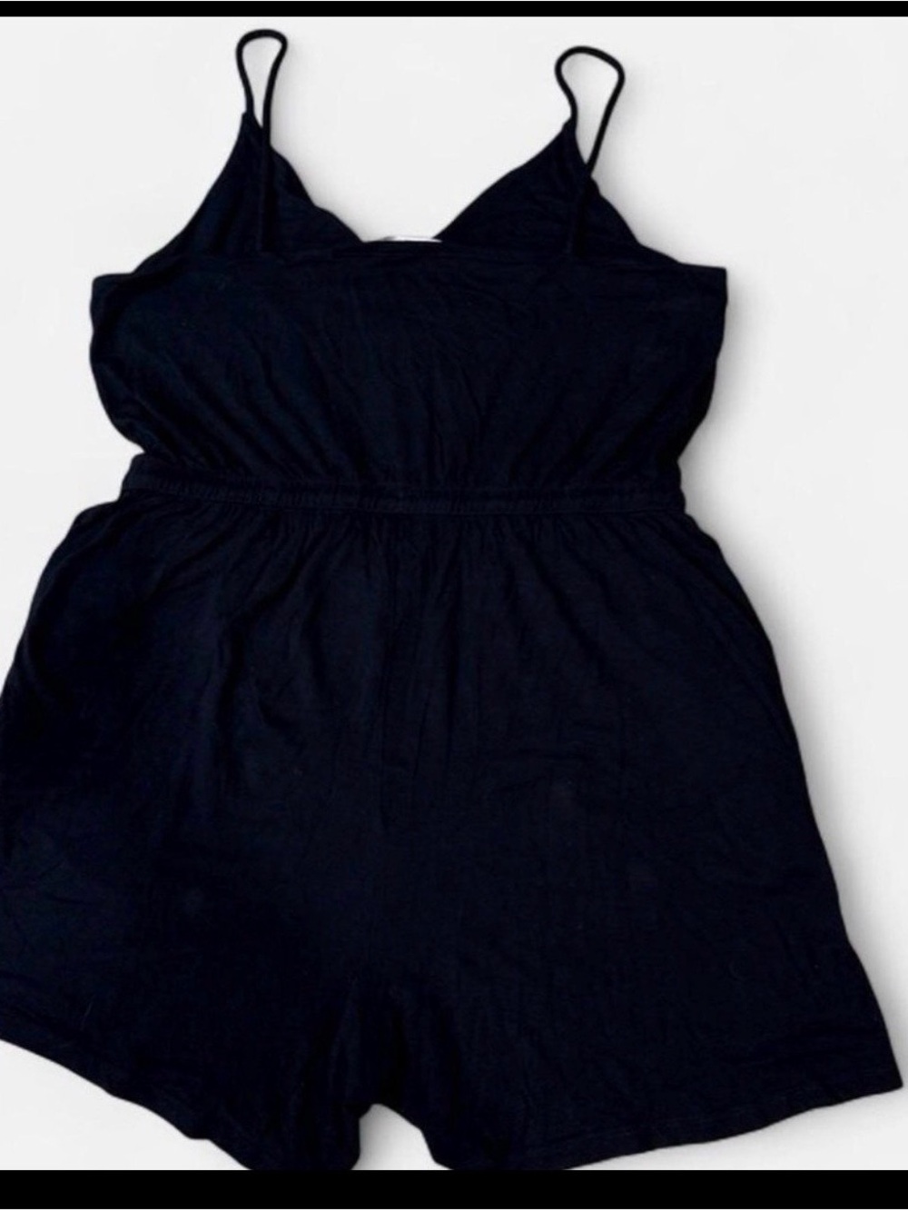 Women Black With Adjustable Strap Romper